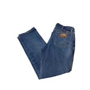 Wrangler 936PWD Cowboy Cut Slim Fit Jeans Mens 34x32 Blue Denim Western Pants